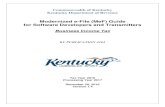 Modernized e-File (MeF) Guide for Software Developers and ... Development... · file Guide for Software Developers and Transmitters. Kentucky will support the e-filing of Form 720,