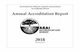 Association for Behavior Analysis International ... · The Association for Behavior Analysis International (ABAI) Accreditation Board (“the Board”) is the governance body responsible