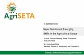 Major Trends and Emerging Skills in the Agricultural Sector · •SA agricultural industry has primary and secondary agricultural activities. •The primary agriculture in South Africa: