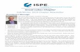 Great Lakes Chapter and... · Great Lakes Chapter Fall/Winter 2019 hapter Newsletter President’s Message The ISPE Annual Meeting and Expo at aesar’s Palace in Las Vegas was held