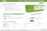 ‘COS 100% RECYCLED PAPER · By choosing COS 100% Recycled you are supporting local industry and sustaining our future. COS 100% Recycled o˜ce paper is proudly made in Victoria