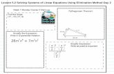 Lesson 5.2 Solving Systems of Linear Equations Using Elimination …mrseatonclass.weebly.com/uploads/3/2/1/7/32178559/5.2... · 2019-09-01 · TSW solve systems of linear equations