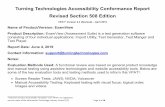 Turning Technologies Accessibility Conformance Report ... · and manual testing using assistive technologies andwebsite accessibility tools. Below are some of the key evaluation tools