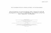 Provisions Concerning the Approval of Adaptive Front ... · adaptive front- lighting systems (afs) for motor vehicles printed by the automotive research association of india p.b.