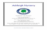 Every child deserves the best possible ... - Ashleigh Primary · exciting, happy and inspiring year with us! ... a week from the term after their third birthday until they are of
