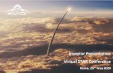 Investor Presentation Virtual STAR Conferenceavio-data.teleborsa.it/2020/2020526-STAR_vfinal_20200526_085742.… · herein, which are made only as of the date of this presentation.