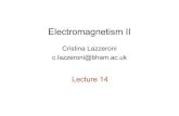 Lecture 14 - University of Birminghamepweb2.ph.bham.ac.uk/user/lazzeroni/EM2_2017/Lecture14_EM2.pdf · Lecture 14: By considering what happens when a sinusoidal plane wave is incident
