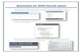 Instructions for MUNIS Payroll reports · Instructions for MUNIS Payroll reports 1. As a department head you have access to pull reports for your employees. These reports can be used