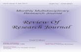 Review Of Research Journaloldror.lbp.world/UploadedData/2816.pdf · RNI MAHMUL/2011/38595 Address:-Ashok Yakkaldevi 258/34, Raviwar Peth, Solapur - 413 005 Maharashtra, India Cell