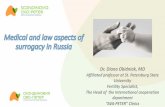 Surrogacy in Russia no vid - Growing Families · surrogacy in Russia Dr. Diana Obidniak, MD Affiliated professor at St. Petersburg State University Fertility Specialist, The Head