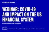 WEBINAR: COVID-19 AND IMPACT ON THE US FINANCIAL SYSTEM · – Industry-wide ratios remain well above regulatory minimums (min. avg. CET1 ratio is 9.9% & Tier 1 leverage ratio is