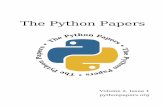The Python Papers - MCLIBRE...The Python Papers, Volume 2, Issue 1 2 Letter from the Editor G'day Pythonistas! Welcome to Issue Two of The Python Papers.It has been an exciting time