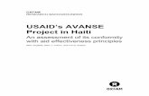 USAID’s AVANSE Project in Haiti - Oxfam … · 9 USAID’s AVANSE project in Haiti This paper is organized as follows: the next section provides additional background on AVANSE.