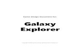 Game Design Document for · Galaxy Explorer Steve Zutaut @ Shiny Mirror Studios LLC Target Audience: Anyone that can use Virtual Reality equipment Gamer Type: Casual / Explorer Target