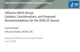 Influenza Work Group: Updates, Considerations, and ... … · Slides courtesy of Lynnette Brammer. Influenza Virologic Surveillance, 20192020 Season-Percentage of Visits for Influenza