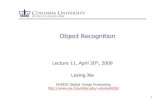 Object Recognition - Columbia xlx/ee4830/notes/lec11.pdf¢  handwriting recognition, object recognition)