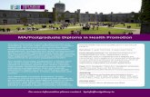 MA/Postgraduate Diploma in Health Promotion - …...MA/Postgraduate Diploma in Health Promotion Modules The programme includes four core modules, four optional modules and a dissertation