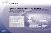Test and Score Data Summary - ETS Home · 2016-05-19 · version of the TOEFL test (TOEFL iBT) to be offered worldwide in phases, beginning in September 2005. TOEFL iBT tests all