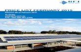 PRICE LIST FEBRUARY 2015rfisolar.com.au/media/solar/EDM/feb2015_pricelist/... · Solar Power Products Effective 9 February 2015 RESELLER PRICELIST Singles 1+ Pallets 3+ Pallets 6+