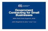 Government Contracting for Small Businesses...Online Training Resources • Series of free on-line contracting courses designed to help prospective and existing small businesses understand