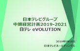 日テレ eVOLUTION...eVOLUTION 日本テレビホールディングス 10 ④新中期経営計画定量目標 2018年度 実績 2021年度 目標値 2021年度 新規M&A分加算