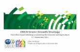 OECD Green Growth Strategy‘Towards Green Growth’: structure (1) •Reframing growth •Green growth dividends: fostering new markets and activities; raising resource efficiency