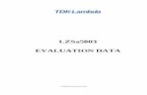 LZSA500-3 Evaluation Data - TDK · LZSa5003 Evaluation Data 3 EVALUATION DATA 1.- Load/Line Regulation Vout = 24Vdc , 100% load = 21 amps , Ta =25C Vout measured across output bussbars