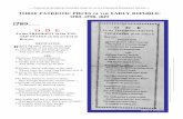 Three Patriotic PIECES 1789, 1798, 1819nationalhumanitiescenter.org/pds/livingrev/politics/text6/odesongs.pdf · Three Patriotic PIECES of the Early Republic 1789, 1798, 1819 1789____