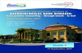 THEORETICAL AND PRACTICAL TRAINING IN HAEMATOLOGICAL … · HAEMATOLOGICAL RARE DISEASES: from genetic counselling - through bench - to bed THEORETICAL AND PRACTICAL TRAINING IN ...