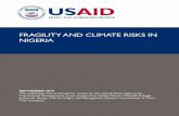 FRAGILITY AND CLIMATE RISKS IN NIGERIA · Nigeria’s fragility score has worsened considerably since 2000, with Nigeria experiencing the highest fragility of all countries in West