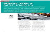 teCHN oLoGy eMerging trenDs in bATTery …...eMerging trenDs in bATTery TeChNoLoGy Global warming and increasing levels of pollution are the two key factors driving the march towards