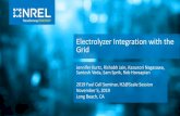 Electrolyzer Integration with the Grid - Energy.gov · Jennifer Kurtz, Rishabh Jain, Kazunori Nagasawa, Santosh Veda, Sam Sprik, Rob Hovsapian 2019 Fuel Cell Seminar, H2@Scale Session