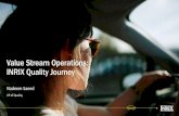 Value Stream Operations: INRIX Quality Journey · Current State Value Stream State • Chartered a cross functional team consisting of Sales, Product management, Development and Engineering,