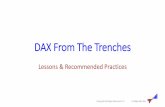 DAX From The Trenches - sqlserverbi.blog · INT INTERSECT ISBLANK ISCROSSFILTERED ISEMPTY ISERROR ISEVEN ISFILTERED ISLOGICAL ISNONTEXT ISNUMBER ISO.CEILING ISODD ... •Understanding