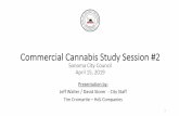 Commercial Cannabis Study Session #2 · Commercial Cannabis Study Session #2 Sonoma City Council April 15, 2019 ... “Storefront” and “Non-storefront” – allow one of each