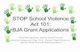 STOP School Violence Act 101: BJA Grant Applications · $75M in 2018 for STOP School Violence Act Grants Under the Department of Justice: $50M for BJA & $25M for COPS Note: 25% match
