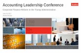 Accounting Leadership Conference · Skadden, Arps, Slate, Meagher & Flom LLP and Affiliates President Trump’s Views on the SEC and Financial Regulation (cont’d) • “Jay Clayton