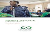 Collaborating towards teacher professionalisation · The importance to teacher professionalisation of the two aspects of (i) initial teacher education (ITE) and (ii) continuous professional