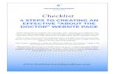 Checklist: 4 Steps To Creating An Effective “About The · Checklist: 4 Steps To Creating An Effective “About The Doctor” Website Page We discuss this topic and action steps