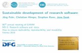 .975! Sustainable development of research software · 2. RRR to FAIR Replicability Reproducibility Reusability The Road to Sustainability 3. Proposed Development Practices Small Project
