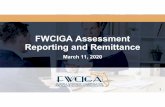 FWCIGA Assessment Reporting and Remittance Presentation …...7kuhh :runiorzv