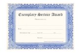 Exemplary Service Certificate Award - Hoover Web Design · PDF file exemplary service award certificate, free exemplary service award certificates, exemplary service awards, exemplary
