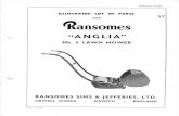 The Old Lawnmower Club | Collection, Preservation and ... · RANSOMES SIMS & JEFFERIES, LTD List of parts for Ransomes "Anglia" Lawn Mower, Mk. 5. IPSWICH Item. 101 102 103 106 107