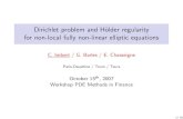 Dirichlet problem and Hölder regularity for non-local ...cermics.enpc.fr/~monneau/Imbert.pdf · C. Imbert / G. Barles / E. Chasseigne Paris-Dauphine / Tours / Tours October 15th,