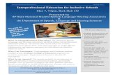 Interprofessional Education for Inclusive Schools · Interprofessional Education Spring 2019 Interprofessional Education for Inclusive Schools May 7, 4-6pm, Burk Hall 170 Presented