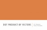Dot Product of Vectors - WordPress.com · vectors point in opposite directions. If — 00 and cose — 1 Vectors point in the same direction. = 1800 and cose — —1. Vectors point