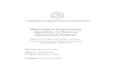 Mathematical Programming Algorithms for Network ...€¦ · Mathematical Programming Algorithms for Network Optimization Problems Dipartimento di Matematica ”Federico Enriques”