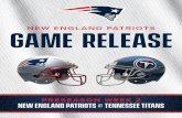 PRESEASON WEEK 2 NEW ENGLAND PATRIOTS AT tennessee … · Matchup Notes ... Boston, Mass. WBZ-TV Ch. 4 Springfield, Mass. WWLP-TV Ch. 22 Connecticut New Haven, Conn. WTNH-TV Ch. 8