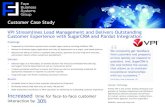 Customer Case Study VPI Streamlines Lead Management and ... VPI Streamlines Lead Management and Delivers