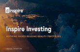 Inspire Investing · Source: U.S. SIF Foundation (2018) 1.(ESG) : Environment, Social, Governance. There is no guarantee that any investment will achieve its objectives, generate